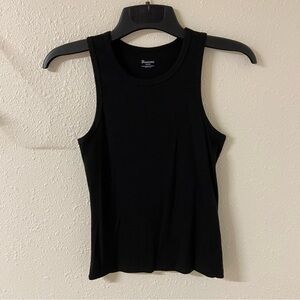 No Boundaries Black Ribbed High-Neck Tank Top | Racerback Style (Size M/Fits S)